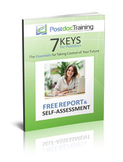 Image of the free report for postdocs by PostdocTraining